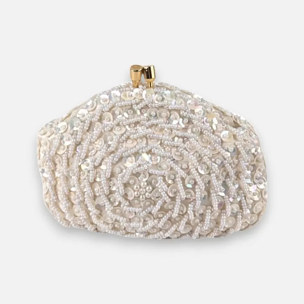 1960s Princess Gardner Mid Century Glam Beaded Sequin Coin Purse